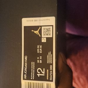 Air Jordan 1 mids black /white/red